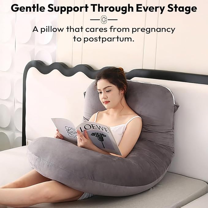 Pregnancy Pillow for Women/Baby Maternity Pillow for Sleeping J Shape for Mothers/Pregnancy Pillows for Back, Belly, Legs & Hip Support, Nursing & Maternity Pillow
